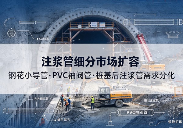 于都注浆管细分市场扩容，隧道钢花小导管、PVC 袖阀管、桩基后注浆管需求分化